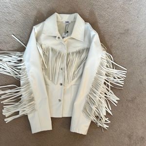 Steve Madden fringe jacket!